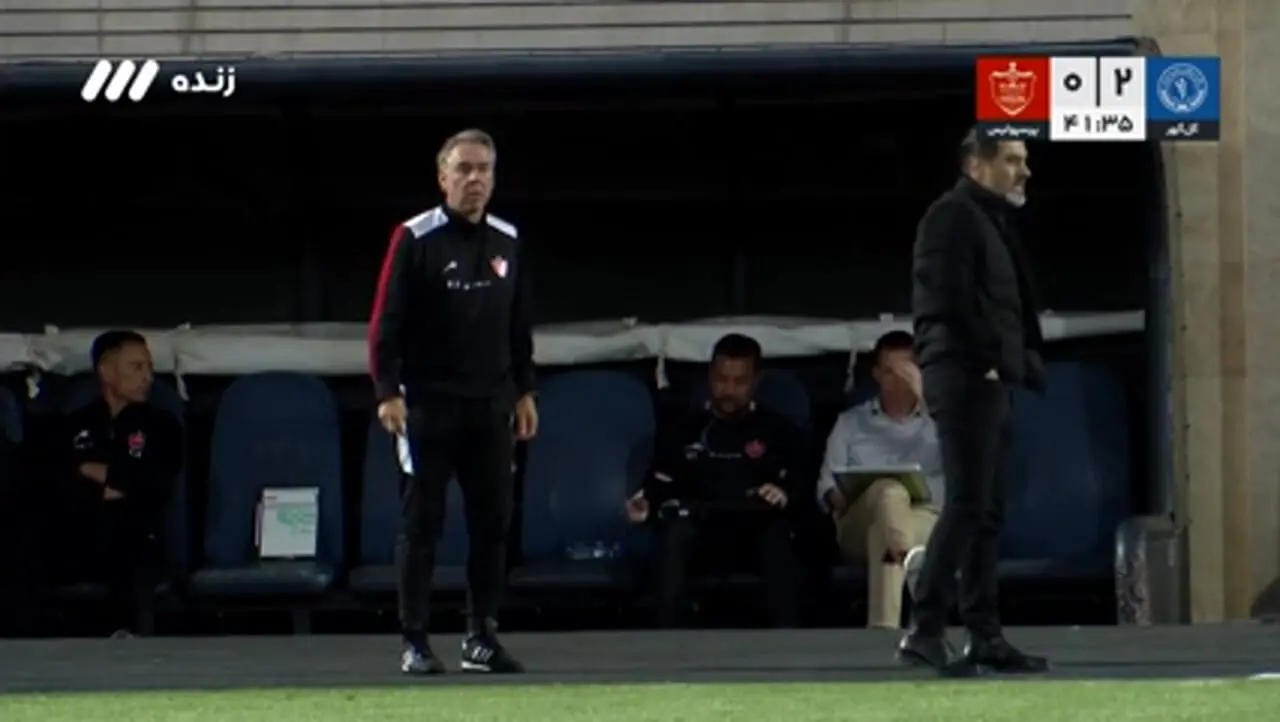 واکنش عجیب اوسمار روی نیمکت پس از گل دوم گل گهر